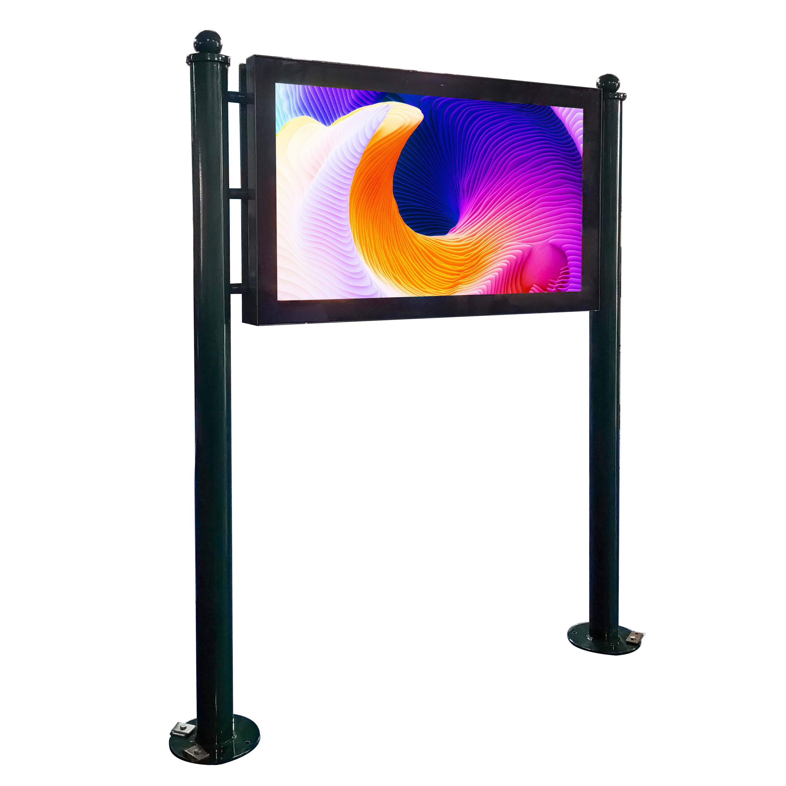 Unión óptica Reproductor de anuncios al aire libre Doble pilar LCD Publicidad Pantalla de señalización digital Bisel ultrafino