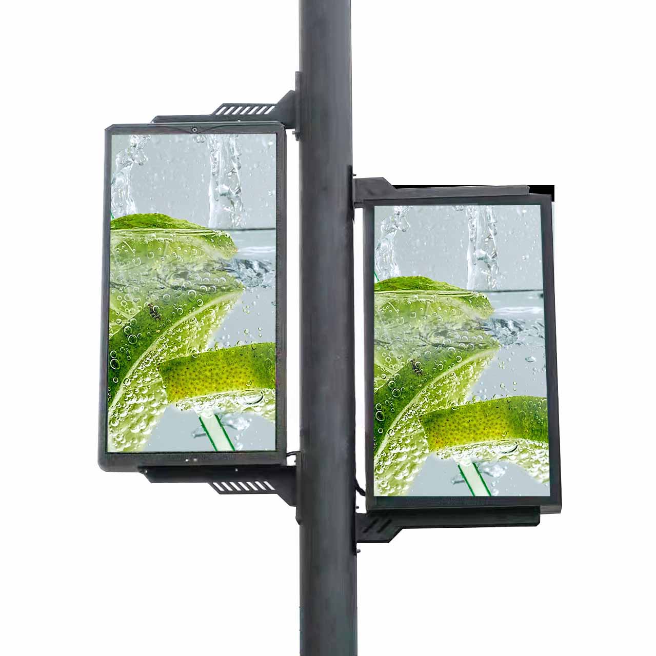 Jugadores publicitarios de la pantalla del cartel de la luz de calle de la exhibición de la señalización de LCDOutdoor Digital de 49 pulgadas en el poste