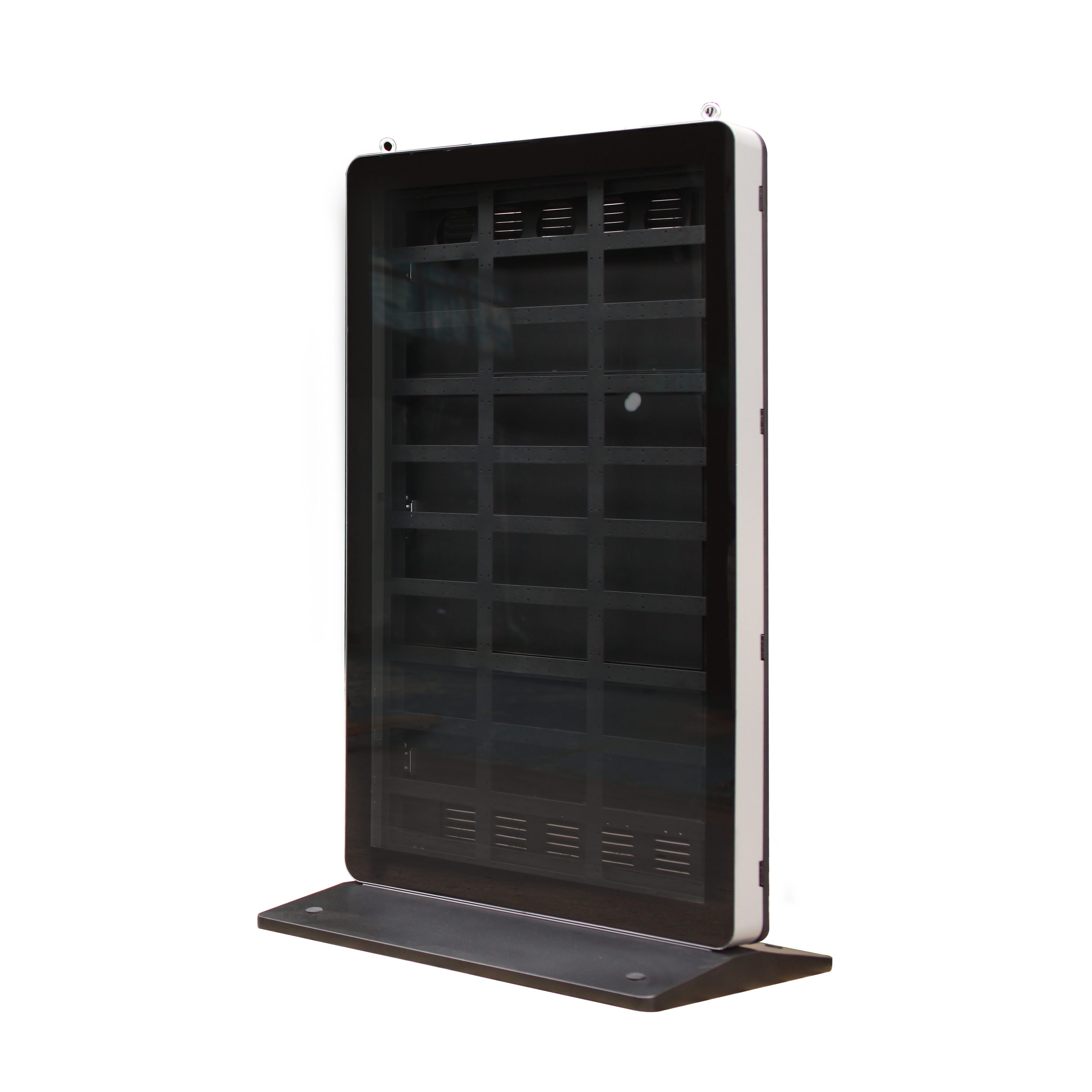 Gabinete de cartelera con pantalla LED Totem para exteriores resistente al agua