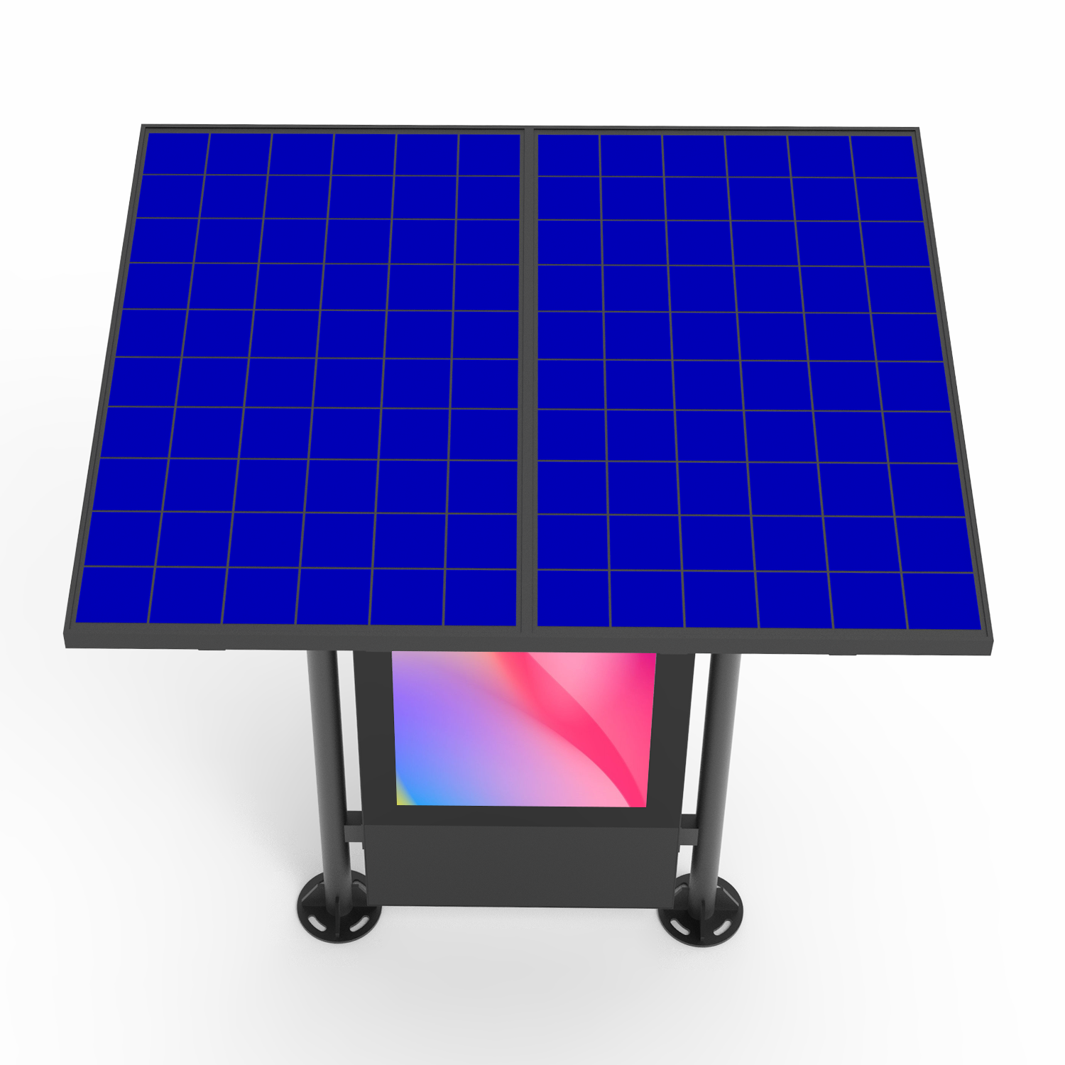 Señalización digital LCD inteligente con energía solar