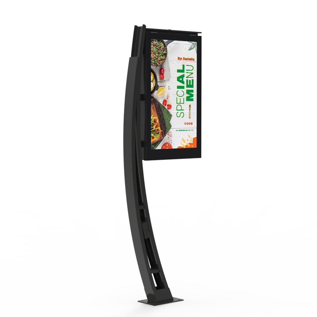 Cartelera digital LCD para publicidad callejera al aire libre.