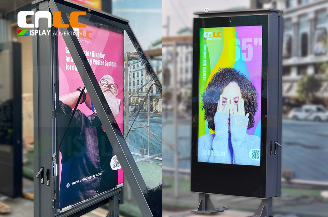 Dual-Screen Bus Shelter Display with High Brightness