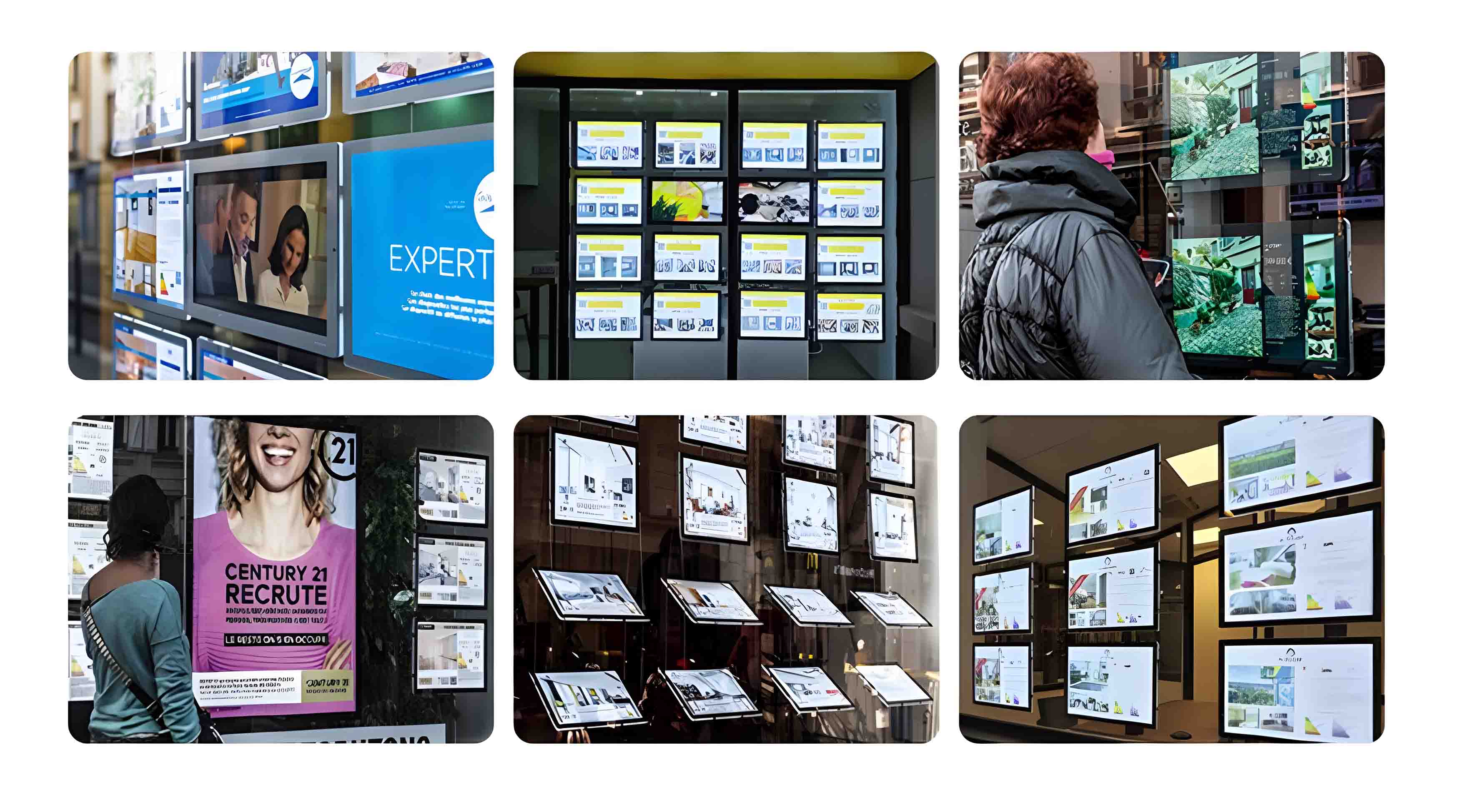 Retail window hanging LCD display