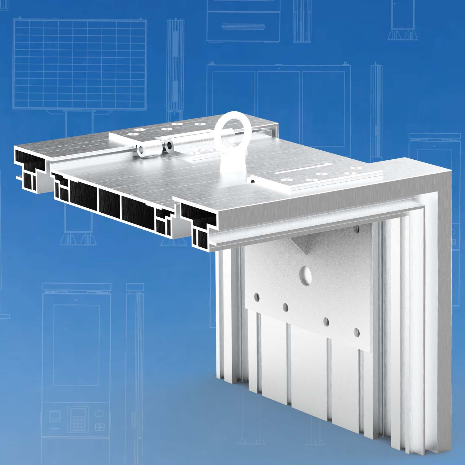 Toda la construcción de aluminio