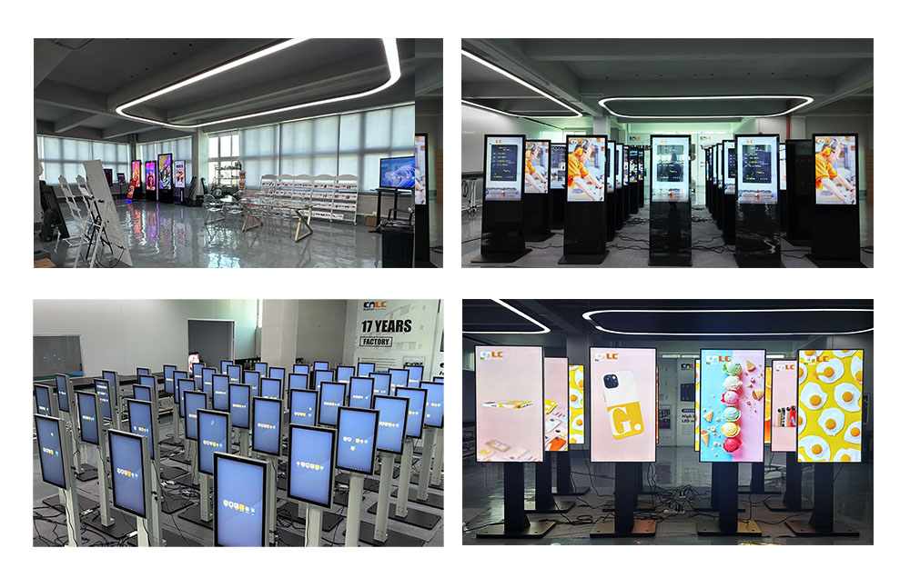 CNLC upgraded digital signage showroom with LCD and LED displays