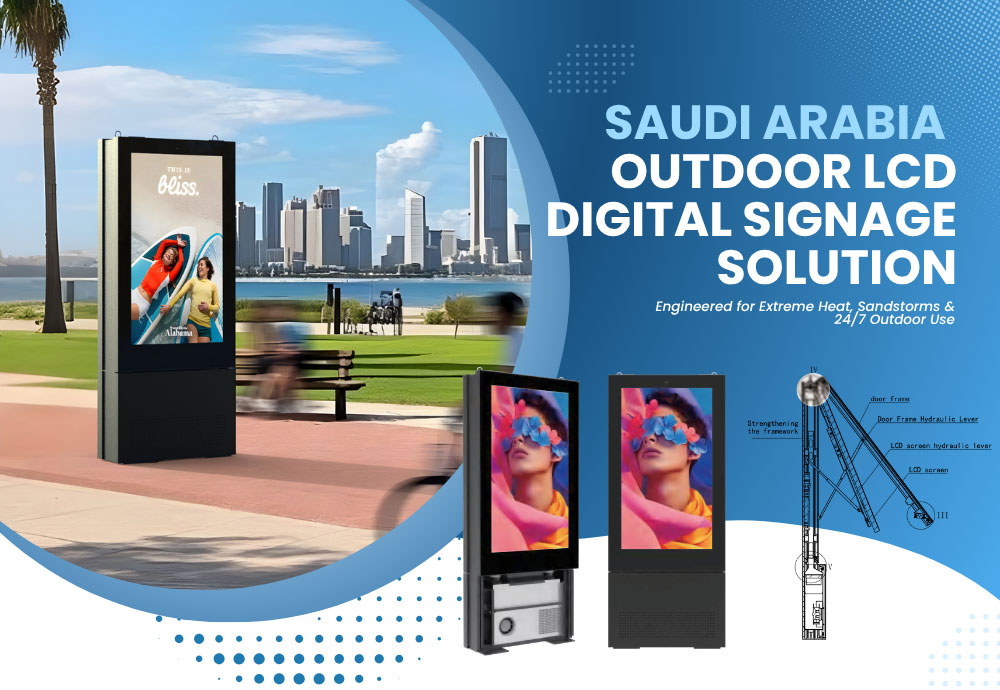 Solución de refrigeración para señalización digital LCD para exteriores en Arabia Saudita