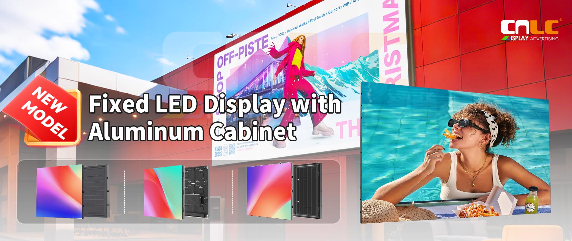 Gabinete LED de instalación fija para exteriores