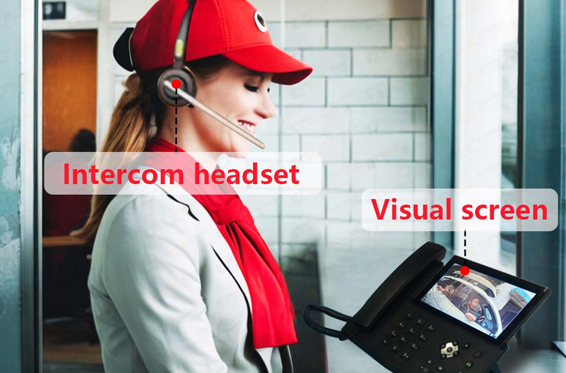 Drive-thru digital menu board with voice ordering system for fast communication