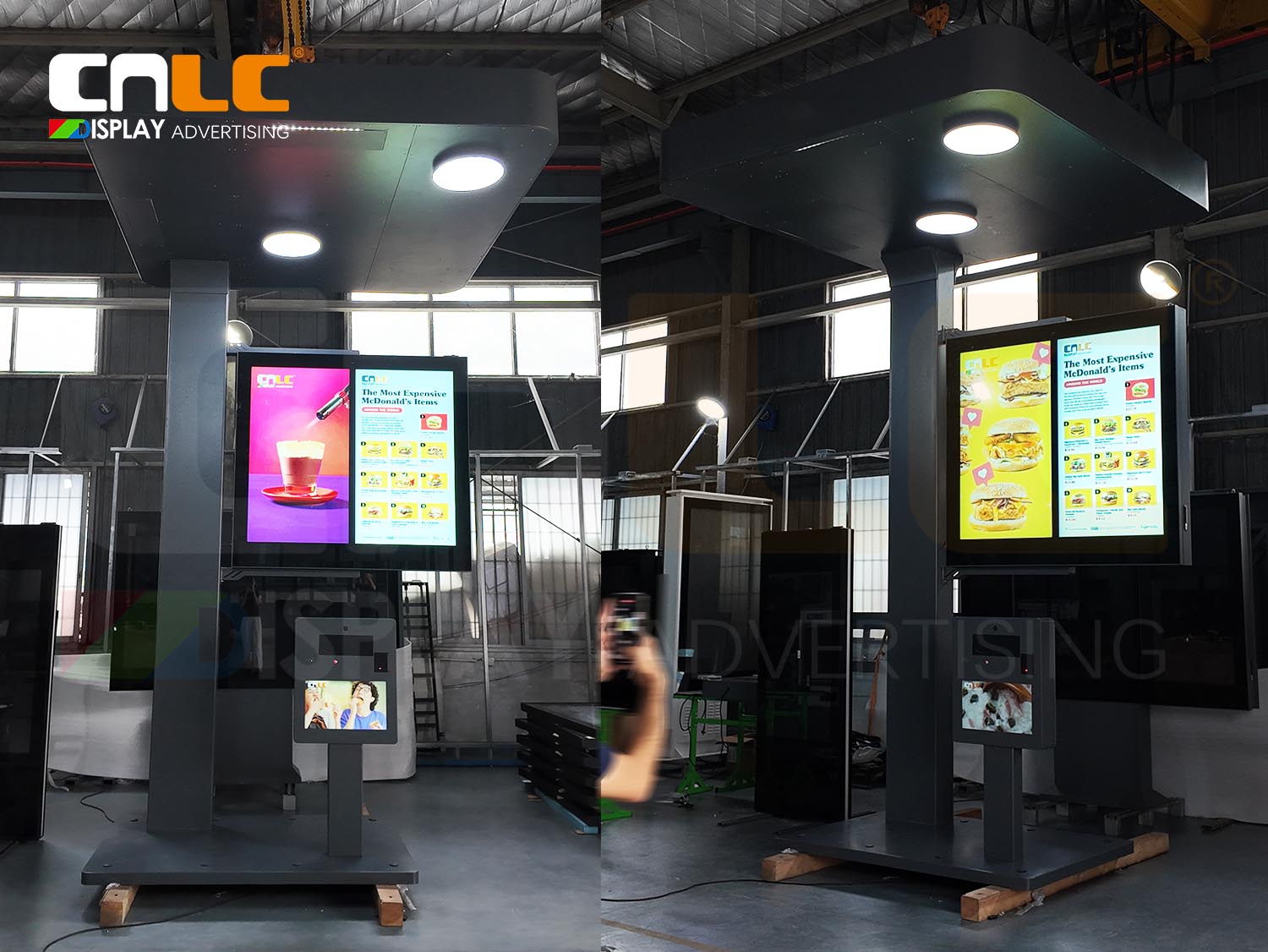 CNLC factory producing drive-thru digital menu boards CNLC factory producing drive-thru digital menu boards