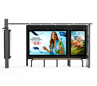 Parada de autobús con sistema de energía solar