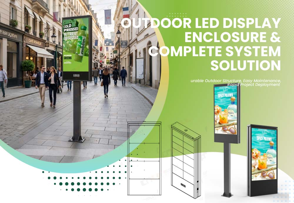 Solución flexible de pantallas LED para exteriores, tótems y vallas publicitarias.