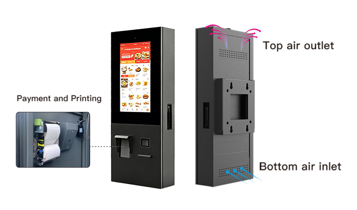 Advanced cooling system of outdoor kiosk with internal airflow design for efficient heat dissipation