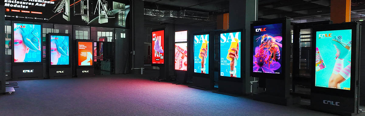 CNLC outdoor LED displays and outdoor LCD digital signage for commercial advertising and DOOH applications.