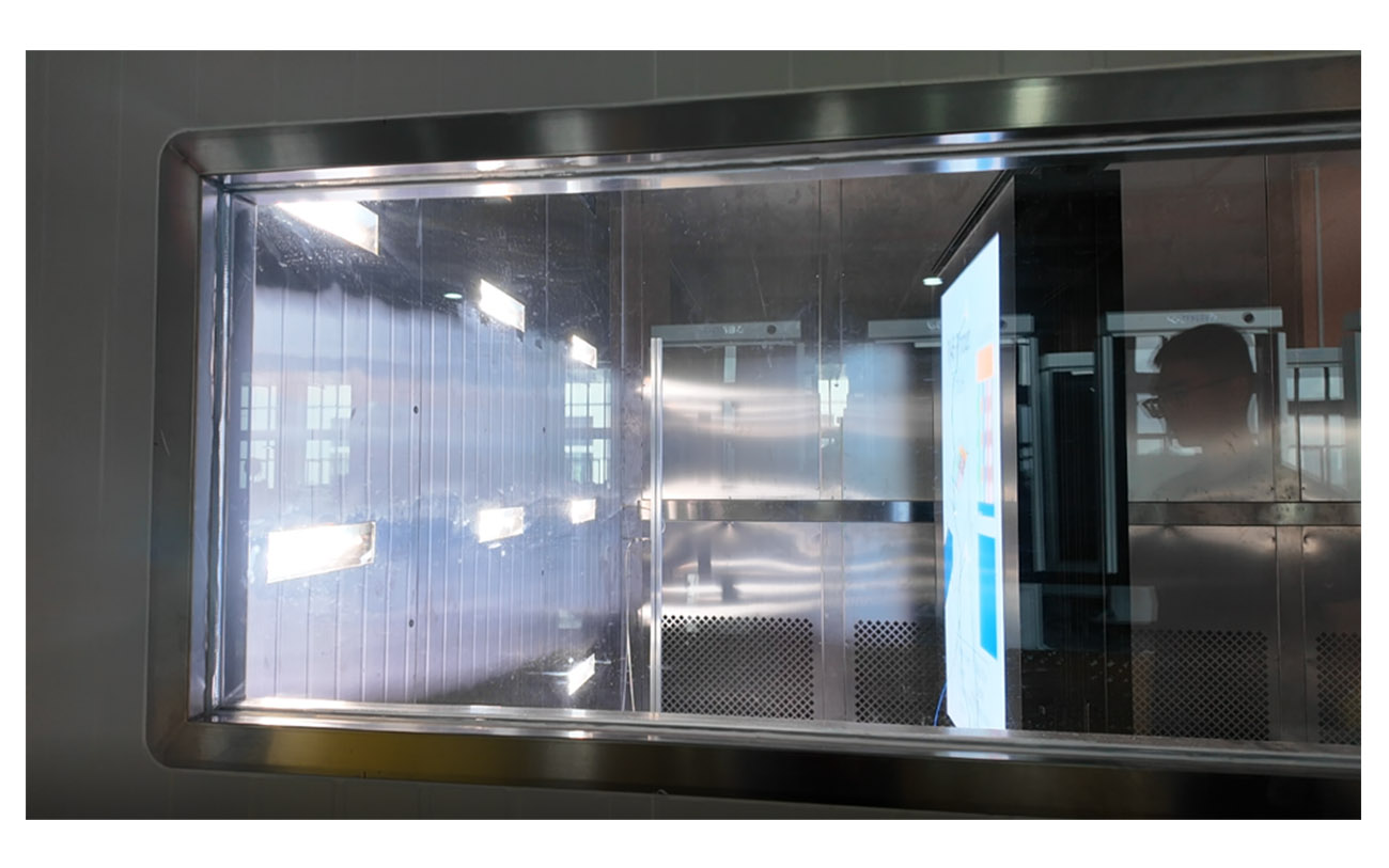 CNLC outdoor COB display undergoing solar radiation environmental chamber reliability testing