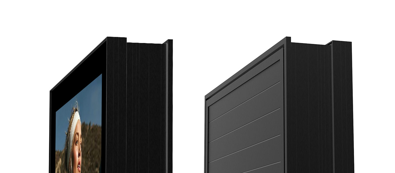 Premium aluminum enclosure design for outdoor digital signage display